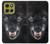 S2823 Black Wolf Blue Eyes Face Hülle Schutzhülle Taschen für Motorola Moto G86