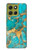 S2906 Aqua Turquoise Stone Hülle Schutzhülle Taschen für Motorola Moto G86