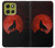 S2955 Wolf Howling Red Moon Hülle Schutzhülle Taschen für Motorola Moto G86