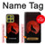 S2955 Wolf Howling Red Moon Hülle Schutzhülle Taschen für Motorola Moto G86