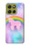 S3070 Rainbow Unicorn Pastel Sky Hülle Schutzhülle Taschen für Motorola Moto G86