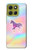 S3203 Rainbow Unicorn Hülle Schutzhülle Taschen für Motorola Moto G86