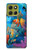 S3227 Underwater World Cartoon Hülle Schutzhülle Taschen für Motorola Moto G86