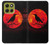 S3328 Crow Red Moon Hülle Schutzhülle Taschen für Motorola Moto G86
