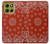 S3355 Bandana Red Pattern Hülle Schutzhülle Taschen für Motorola Moto G86