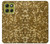 S3388 Gold Glitter Graphic Print Hülle Schutzhülle Taschen für Motorola Moto G86