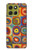 S3409 Squares Concentric Circles Hülle Schutzhülle Taschen für Motorola Moto G86