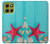 S3428 Aqua Wood Starfish Shell Hülle Schutzhülle Taschen für Motorola Moto G86