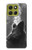 S3505 Wolf Howling Hülle Schutzhülle Taschen für Motorola Moto G86
