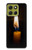 S3530 Buddha Candle Burning Hülle Schutzhülle Taschen für Motorola Moto G86