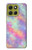 S3706 Pastel Rainbow Galaxy Pink Sky Hülle Schutzhülle Taschen für Motorola Moto G86