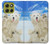 S3794 Arctic Polar Bear and Seal Paint Hülle Schutzhülle Taschen für Motorola Moto G86
