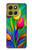 S3926 Colorful Tulip Oil Painting Hülle Schutzhülle Taschen für Motorola Moto G86
