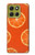 S3946 Seamless Orange Pattern Hülle Schutzhülle Taschen für Motorola Moto G86