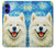 S4064 Smile Dog Van Gogh Starry Night Hülle Schutzhülle Taschen für iPhone 16