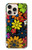 S4043 Colorful Flowers Cartoon Hülle Schutzhülle Taschen für iPhone 16 pro max