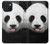 S4049 Cute Panda Stick Out Tongue Hülle Schutzhülle Taschen für iPhone 15