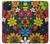 S4043 Colorful Flowers Cartoon Hülle Schutzhülle Taschen für iPhone 15 Plus