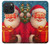 S4046 Happy Santa Hülle Schutzhülle Taschen für iPhone 15 Pro