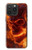 S4062 Fire Skull Hülle Schutzhülle Taschen für iPhone 15 Pro Max