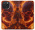 S4062 Fire Skull Hülle Schutzhülle Taschen für iPhone 15 Pro Max