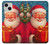 S4046 Happy Santa Hülle Schutzhülle Taschen für iPhone 13