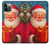 S4046 Happy Santa Hülle Schutzhülle Taschen für iPhone 12, iPhone 12 Pro
