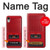 S4073 Vintage Red Cassette Player Graphic Hülle Schutzhülle Taschen für iPhone XR