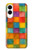 S4077 Water Color Painting Colorful Check Pattern Hülle Schutzhülle Taschen für Samsung Galaxy S25 Edge