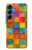 S4077 Water Color Painting Colorful Check Pattern Hülle Schutzhülle Taschen für Samsung Galaxy S25