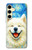 S4064 Smile Dog Van Gogh Starry Night Hülle Schutzhülle Taschen für Samsung Galaxy S24 FE