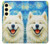 S4064 Smile Dog Van Gogh Starry Night Hülle Schutzhülle Taschen für Samsung Galaxy S24 FE