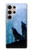 S4053 Two Wolves Couple Howling Forest Hülle Schutzhülle Taschen für Samsung Galaxy S24 Ultra