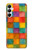 S4077 Water Color Painting Colorful Check Pattern Hülle Schutzhülle Taschen für Samsung Galaxy A05s