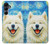 S4064 Smile Dog Van Gogh Starry Night Hülle Schutzhülle Taschen für Samsung Galaxy A16 5G