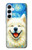 S4064 Smile Dog Van Gogh Starry Night Hülle Schutzhülle Taschen für Samsung Galaxy A55 5G