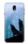 S4053 Two Wolves Couple Howling Forest Hülle Schutzhülle Taschen für Samsung Galaxy J7 (2018), J7 Aero, J7 Top, J7 Aura, J7 Crown, J7 Refine, J7 Eon, J7 V 2nd Gen, J7 Star