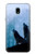 S4053 Two Wolves Couple Howling Forest Hülle Schutzhülle Taschen für Samsung Galaxy J3 (2018), J3 Star, J3 V 3rd Gen, J3 Orbit, J3 Achieve, Express Prime 3, Amp Prime 3