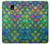 S4071 Colorful Mermaid Scale Hülle Schutzhülle Taschen für Samsung Galaxy J3 (2018), J3 Star, J3 V 3rd Gen, J3 Orbit, J3 Achieve, Express Prime 3, Amp Prime 3