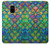 S4071 Colorful Mermaid Scale Hülle Schutzhülle Taschen für Samsung Galaxy A8 (2018)