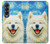 S4064 Smile Dog Van Gogh Starry Night Hülle Schutzhülle Taschen für Samsung Galaxy Z Fold 4