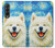 S4064 Smile Dog Van Gogh Starry Night Hülle Schutzhülle Taschen für Samsung Galaxy Z Fold 3 5G