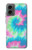S4033 Pastel Color Tie Dye Hülle Schutzhülle Taschen für Motorola Moto G 5G (2024)