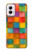 S4077 Water Color Painting Colorful Check Pattern Hülle Schutzhülle Taschen für Motorola Moto G Power 5G (2024)
