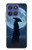 S4034 Samurai Moon Night Hülle Schutzhülle Taschen für Motorola Moto G Stylus 5G (2025,2026), Edge 60 Stylus