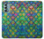 S4071 Colorful Mermaid Scale Hülle Schutzhülle Taschen für Motorola Moto G Stylus 5G (2022)