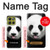 S4049 Cute Panda Stick Out Tongue Hülle Schutzhülle Taschen für Motorola Moto G86