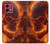 S4062 Fire Skull Hülle Schutzhülle Taschen für Motorola Moto G84