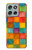 S4077 Water Color Painting Colorful Check Pattern Hülle Schutzhülle Taschen für Motorola Moto G56