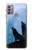 S4053 Two Wolves Couple Howling Forest Hülle Schutzhülle Taschen für Motorola Moto G30, G20, G10